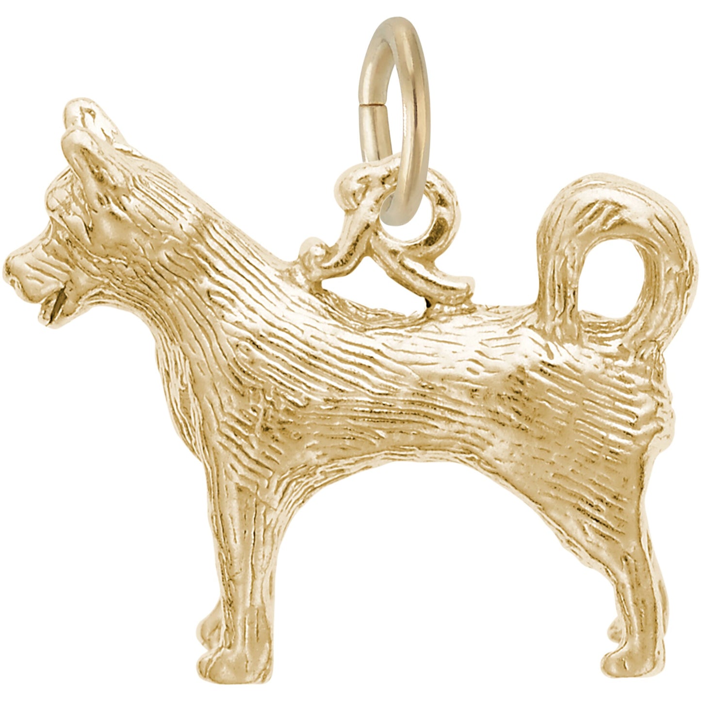 Sterling Silver Husky Charm - 13mm x 16mm