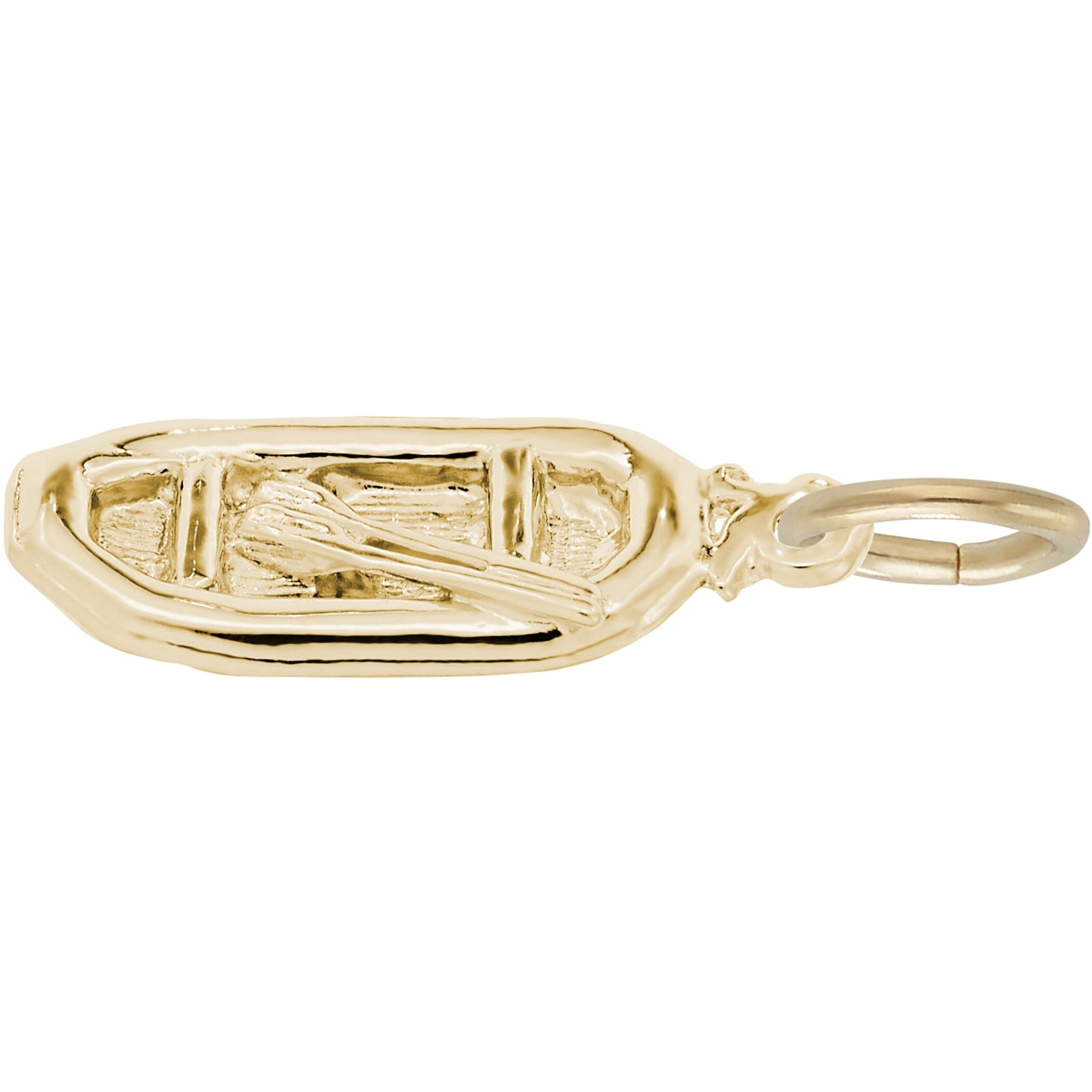 White Water Raft Charm - Metal - Sterling Silver