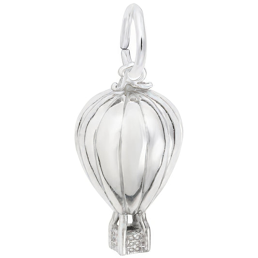 Sterling Silver Hot Air Balloon Charm - 17mm x 11mm