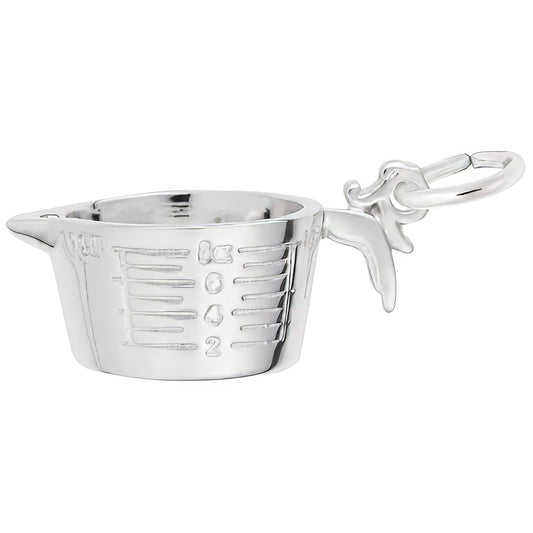 Measuring Cup Charm - Metal - Sterling Silver