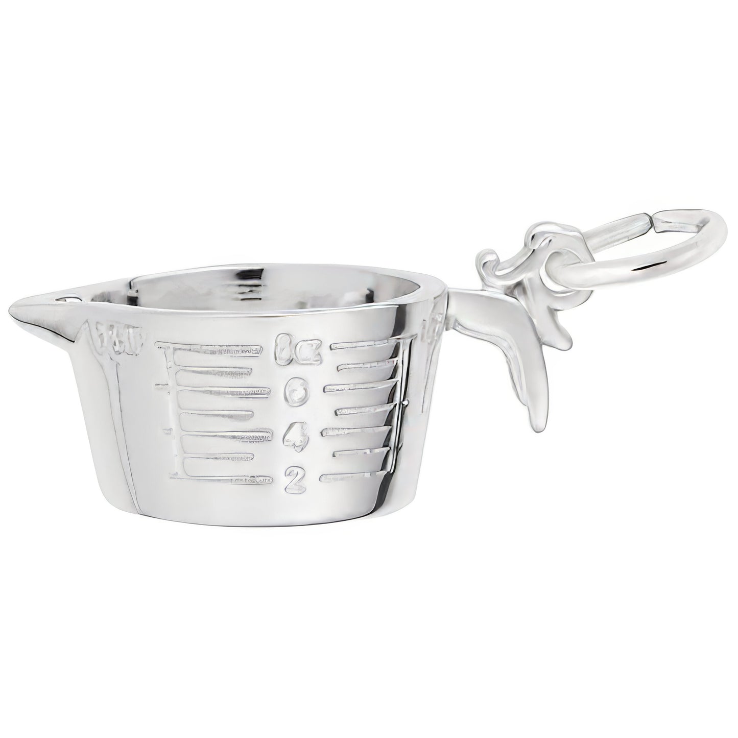 Measuring Cup Charm - Metal - Sterling Silver