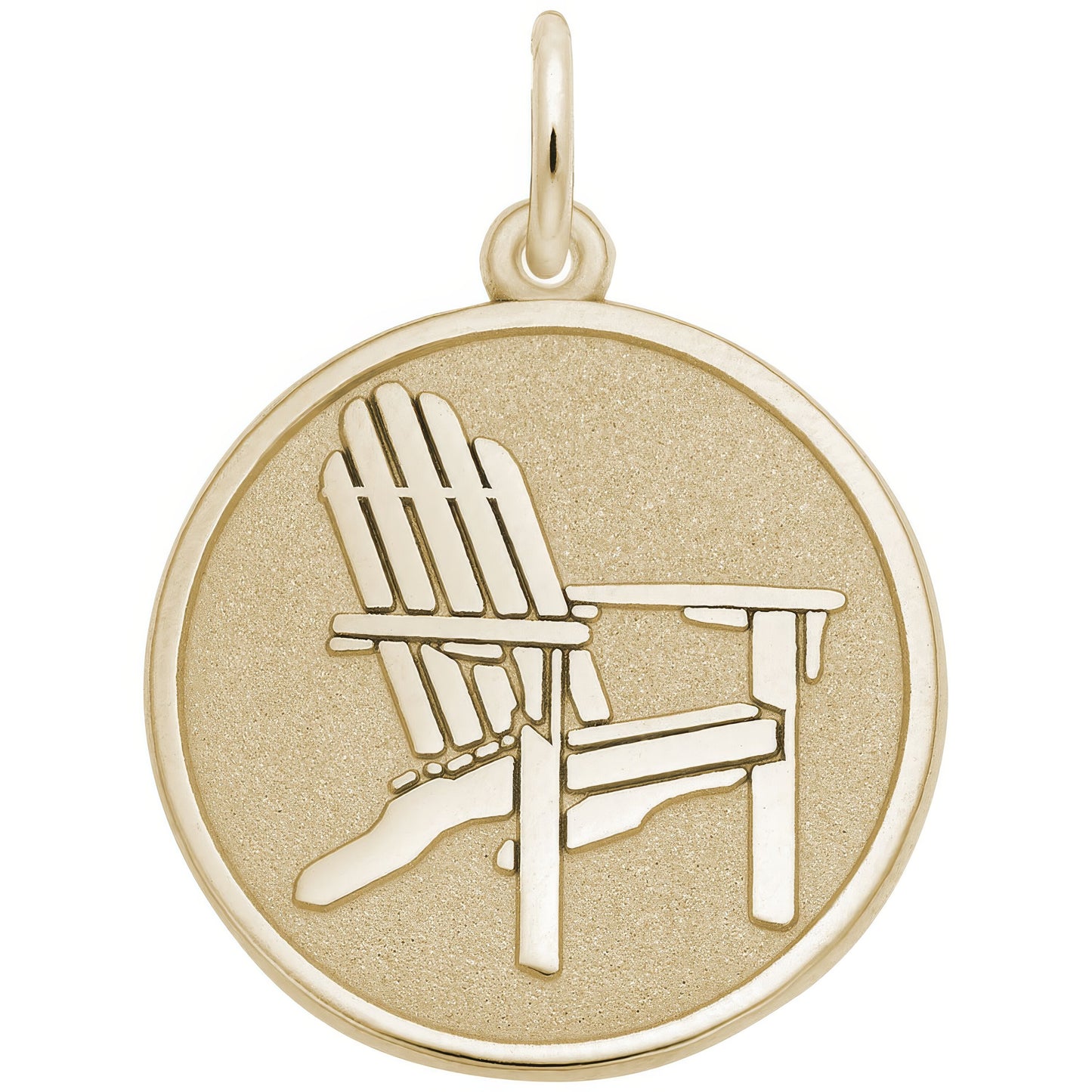 Adirondack Chair Medallion Charm - Metal - Sterling Silver