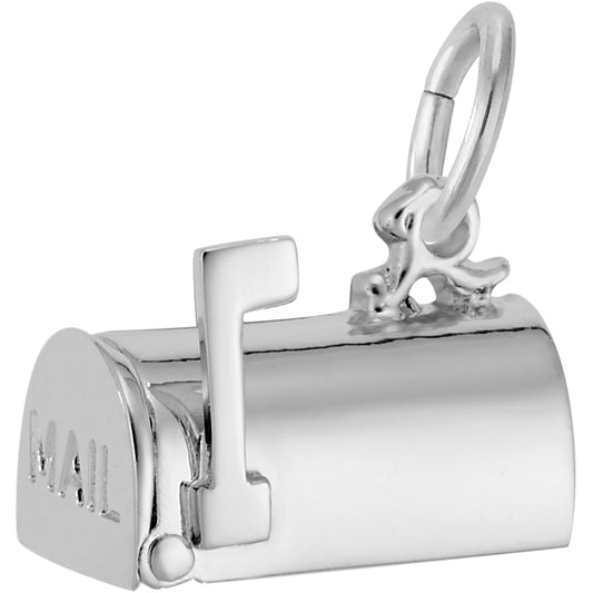 Mailbox Charm - Metal - Sterling Silver