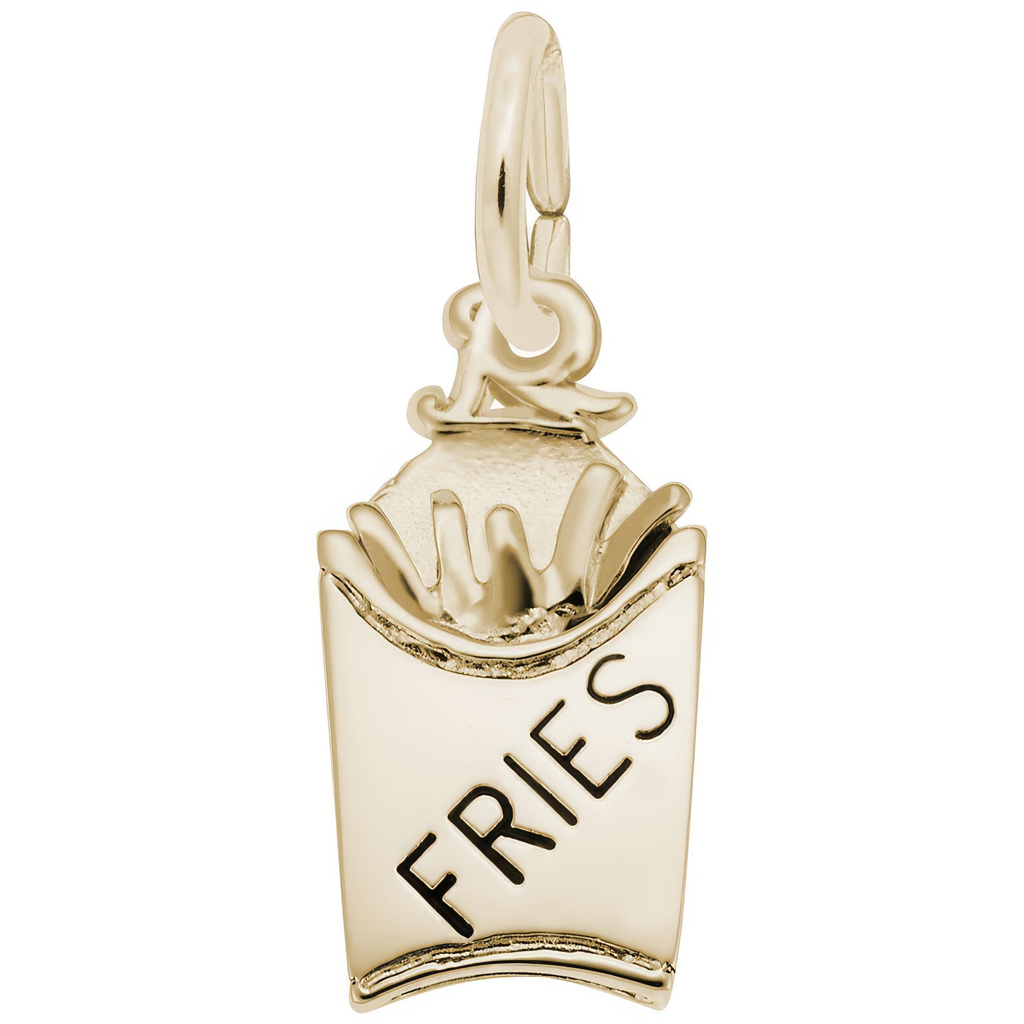 French Fries Charm - Metal - Sterling Silver