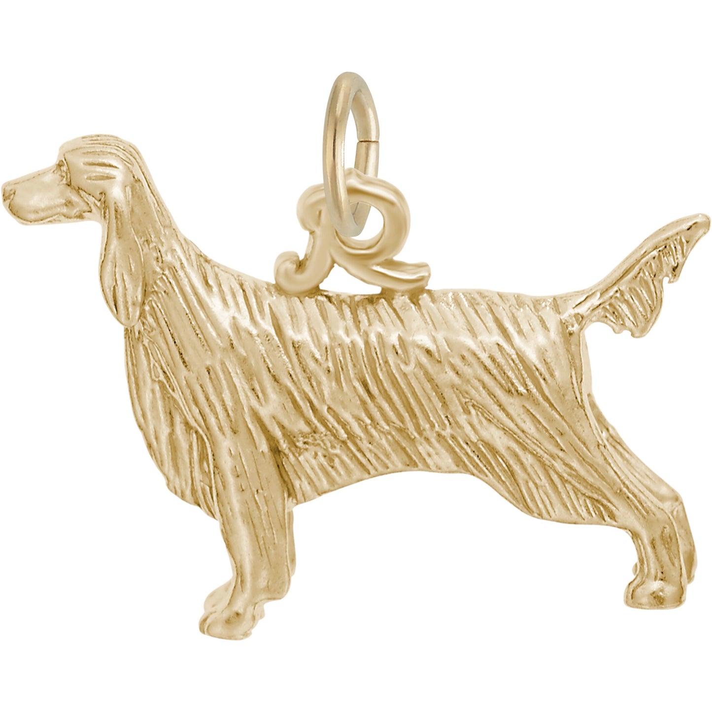Irish Setter Dog Charm - Metal - Sterling Silver