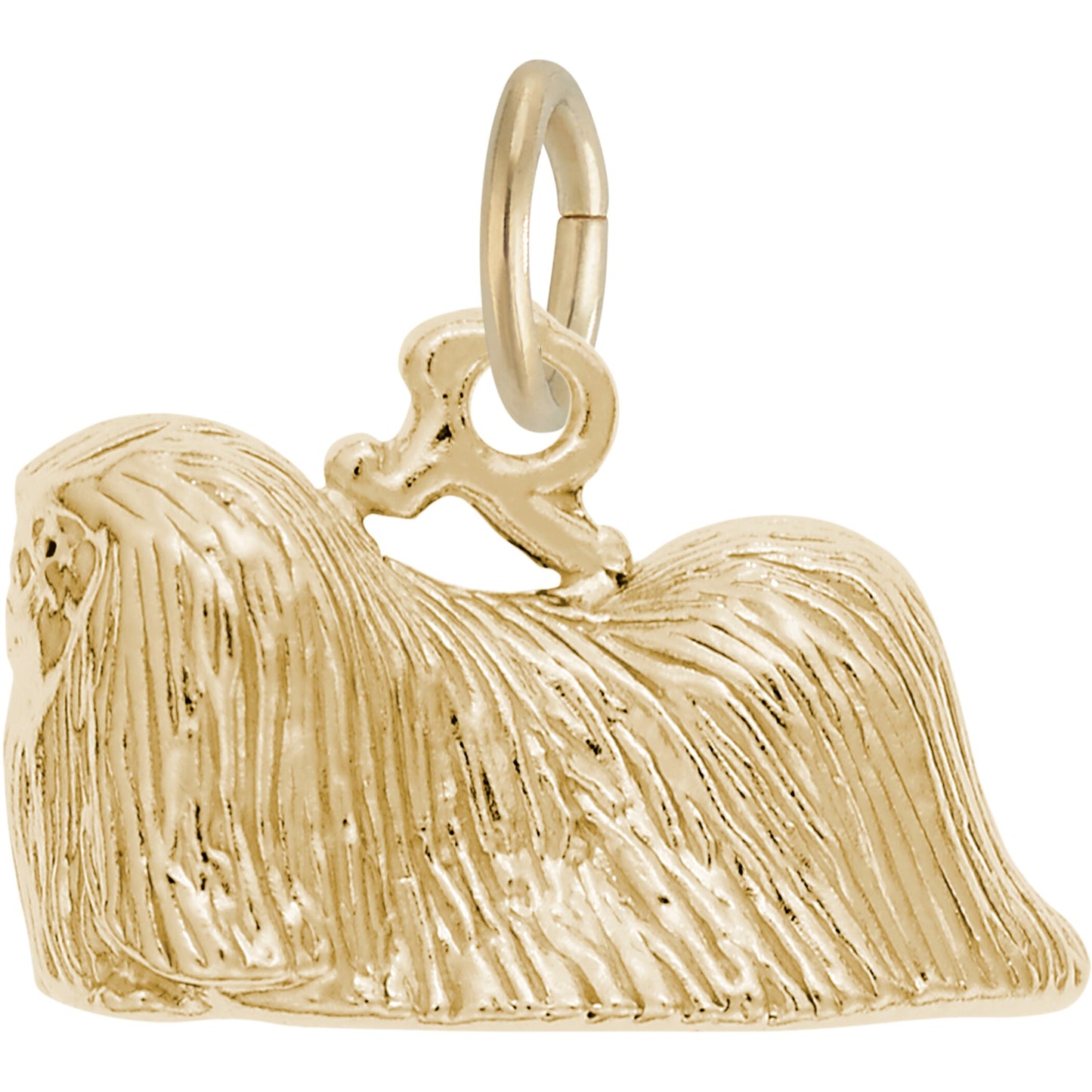 Pekingese Dog Charm - Metal - Sterling Silver