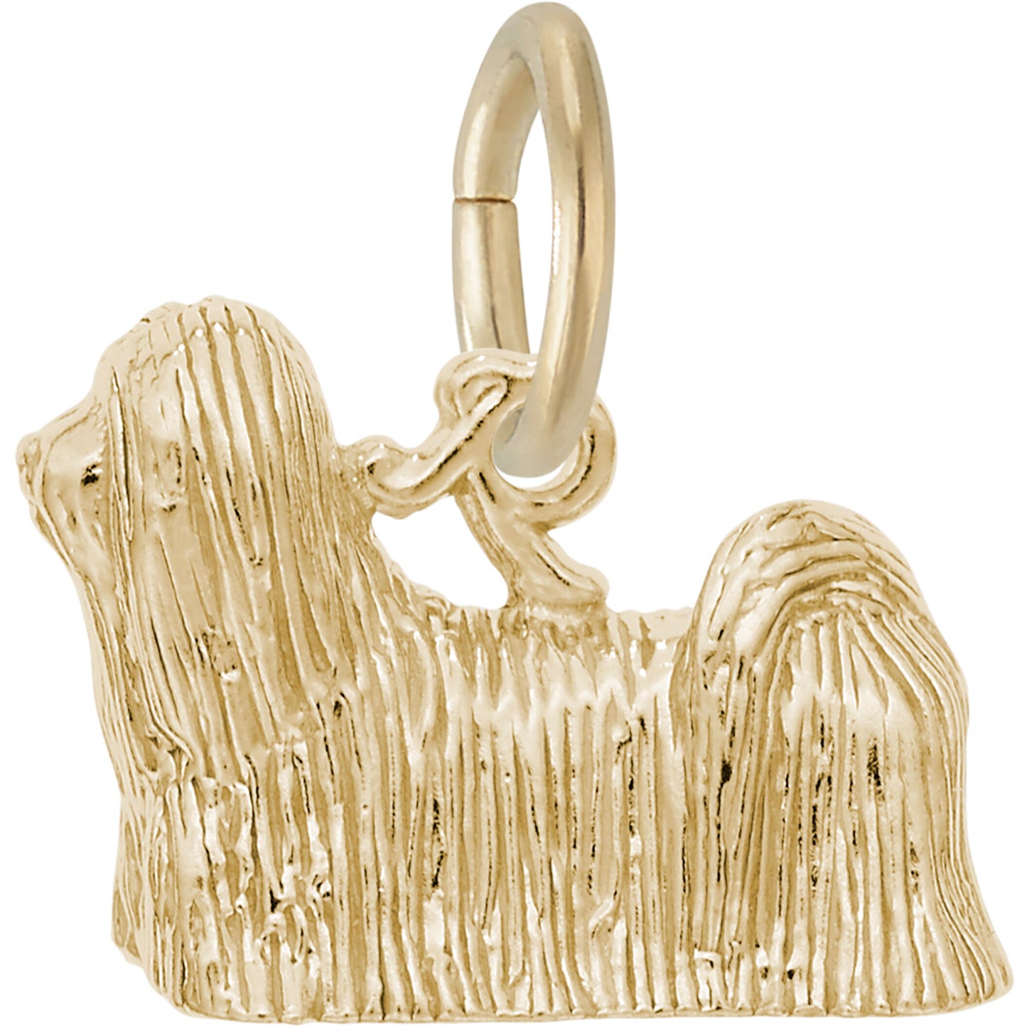 Lhasa Apso Dog Charm - Metal - Sterling Silver