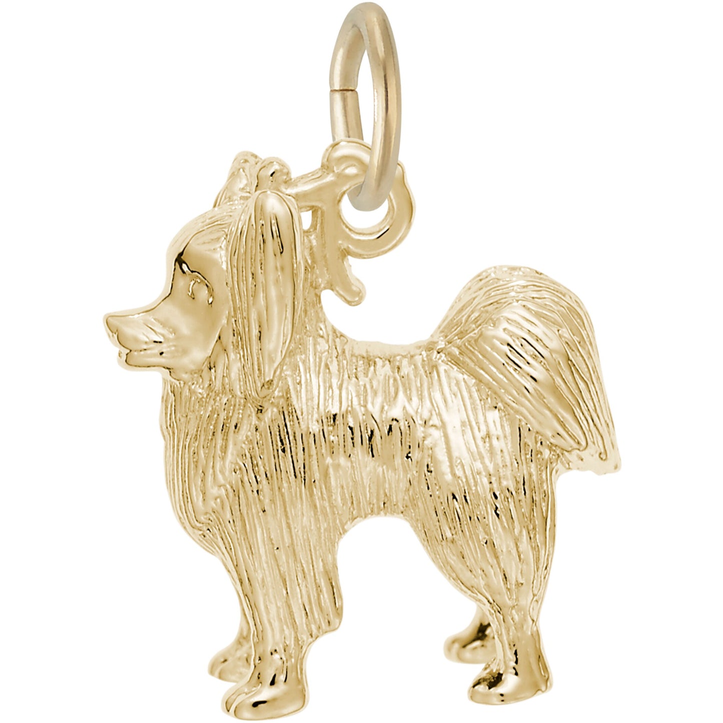 Papillon Dog Charm - Metal - Sterling Silver