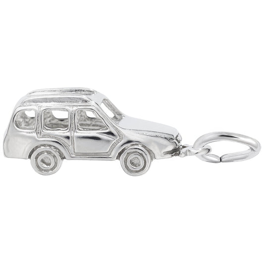 European Taxi Cab Charm - Metal - Sterling Silver