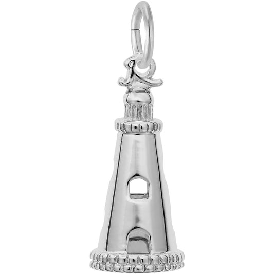 Classic Lighthouse Charm - Metal - Sterling Silver