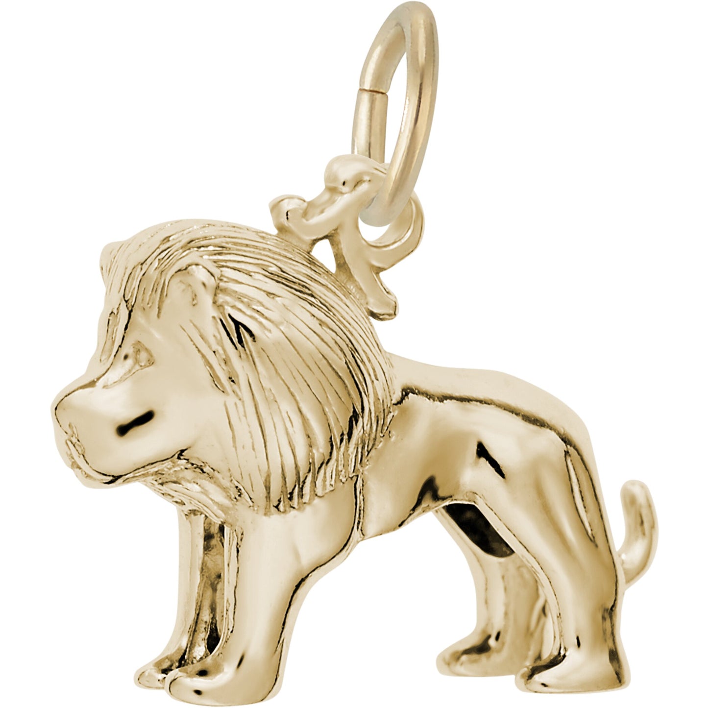 Small Lion Charm - Metal - Sterling Silver