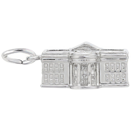 United States White House Charm - Metal - Sterling Silver