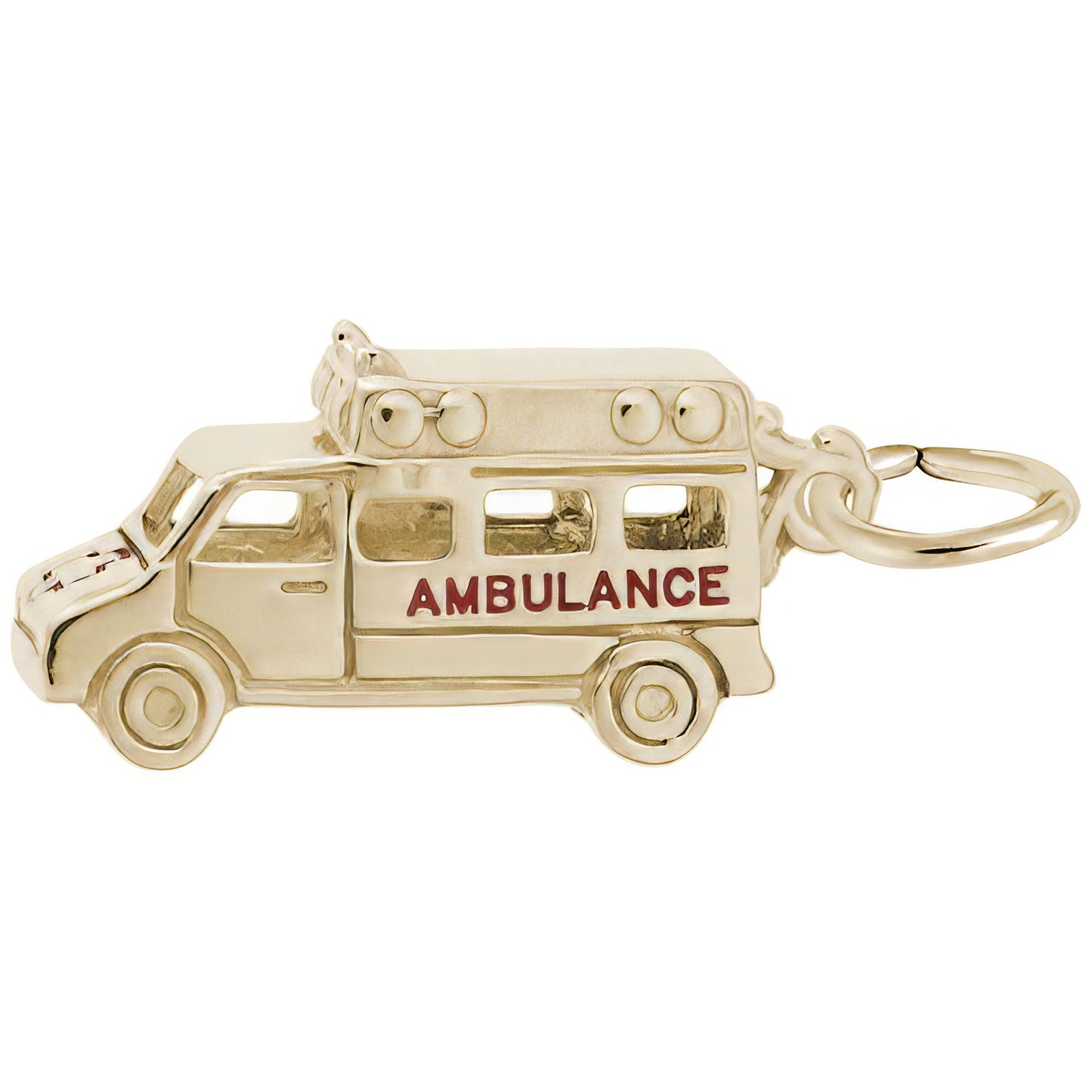 Ambulance Charm - Metal - Sterling Silver