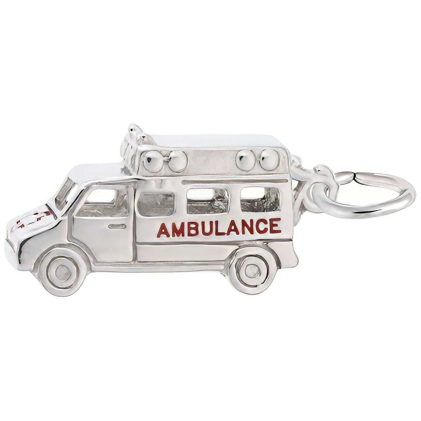 Ambulance Charm - Metal - Sterling Silver