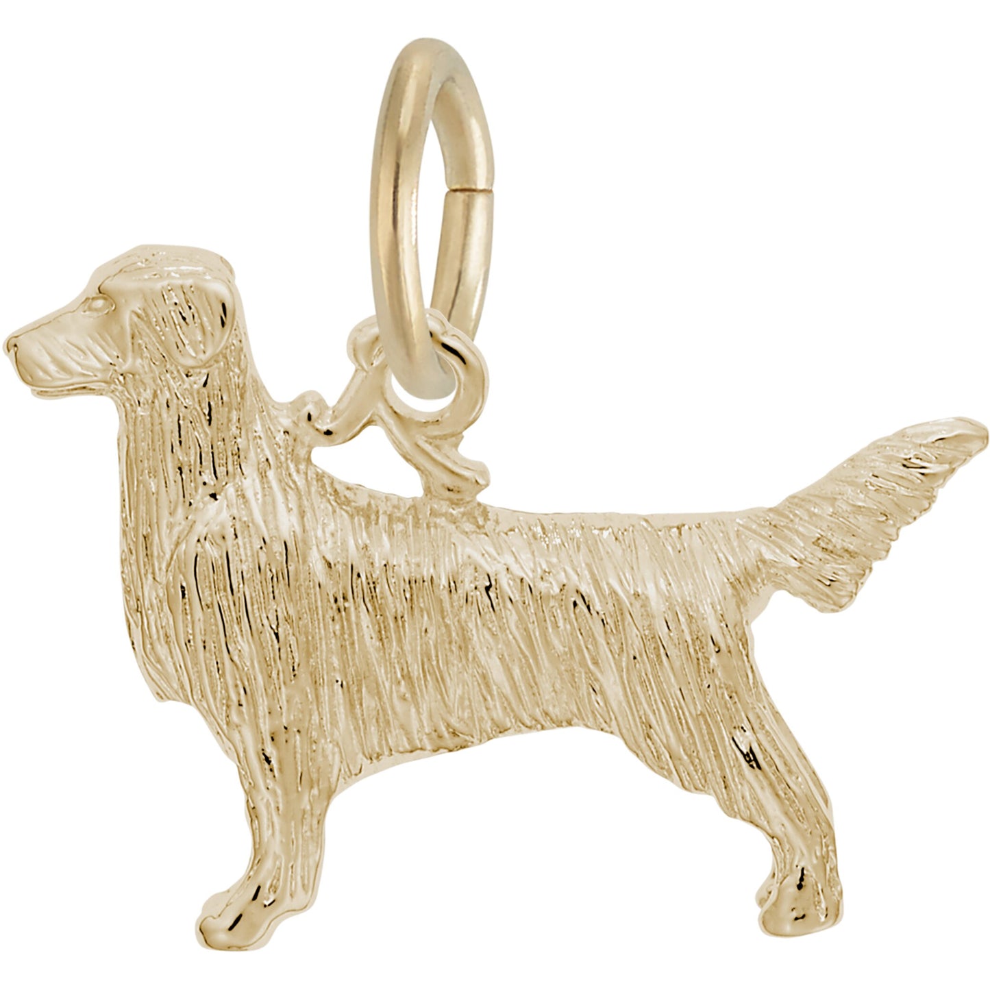 Retriever Dog Charm - Metal - Sterling Silver