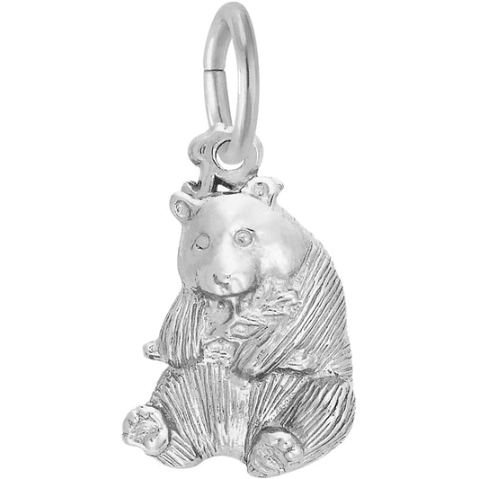 Panda Bear Charm - Metal - Sterling Silver