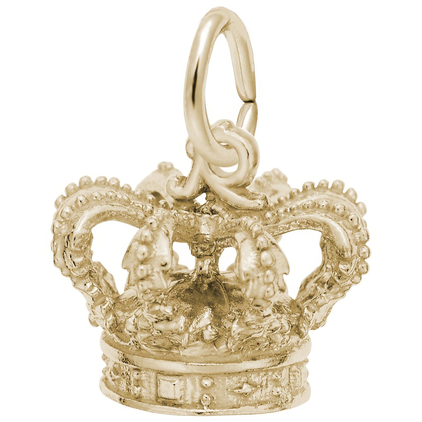 Sterling Silver Crown Charm - 8mm x 13mm