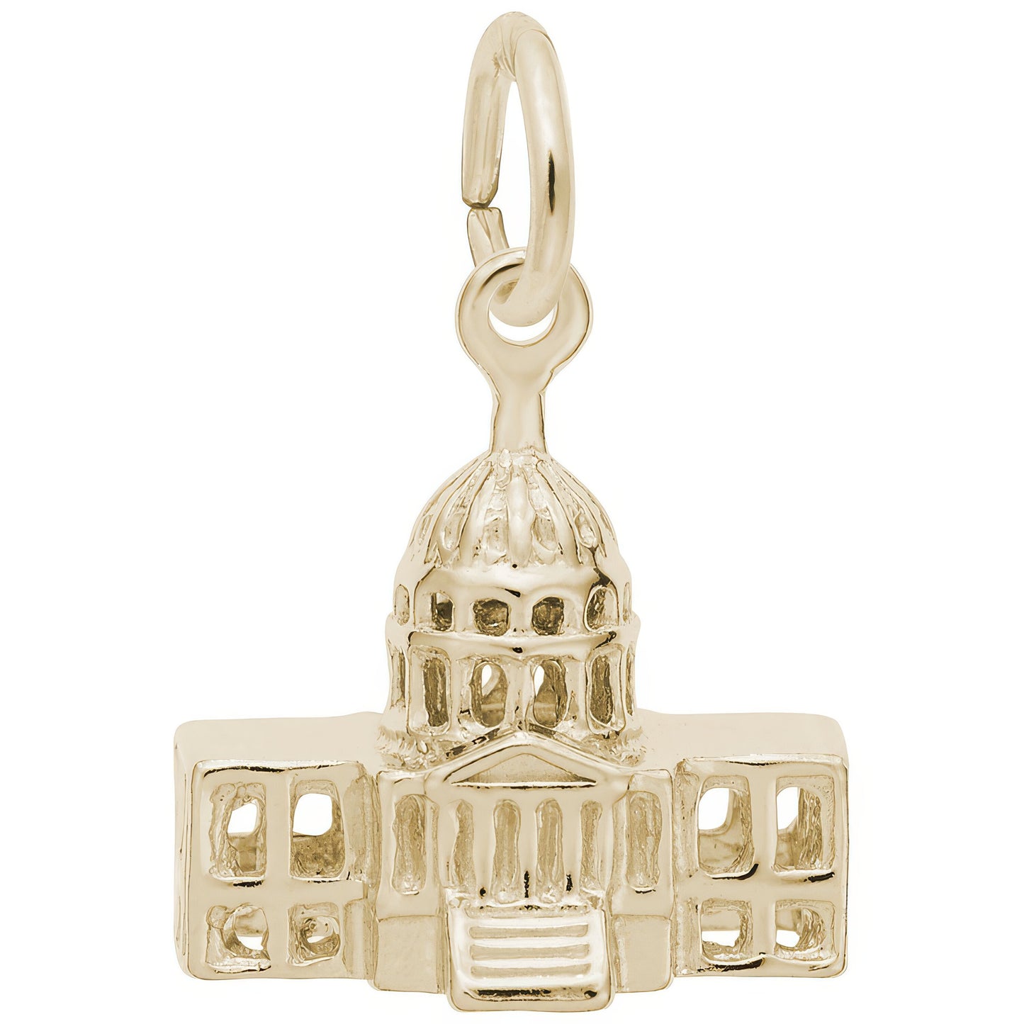 United States Capitol Building Charm - Metal - Sterling Silver