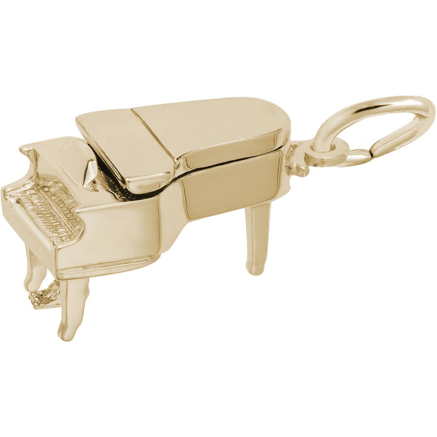 Baby Grand Piano Charm - Metal - Sterling Silver