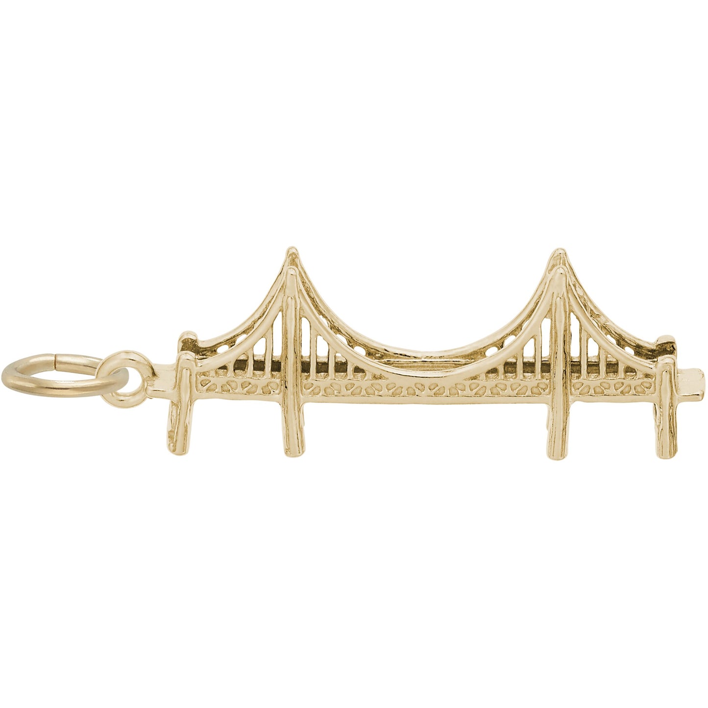 Sterling Silver Golden Gate Bridge Charm - 11mm x 29mm