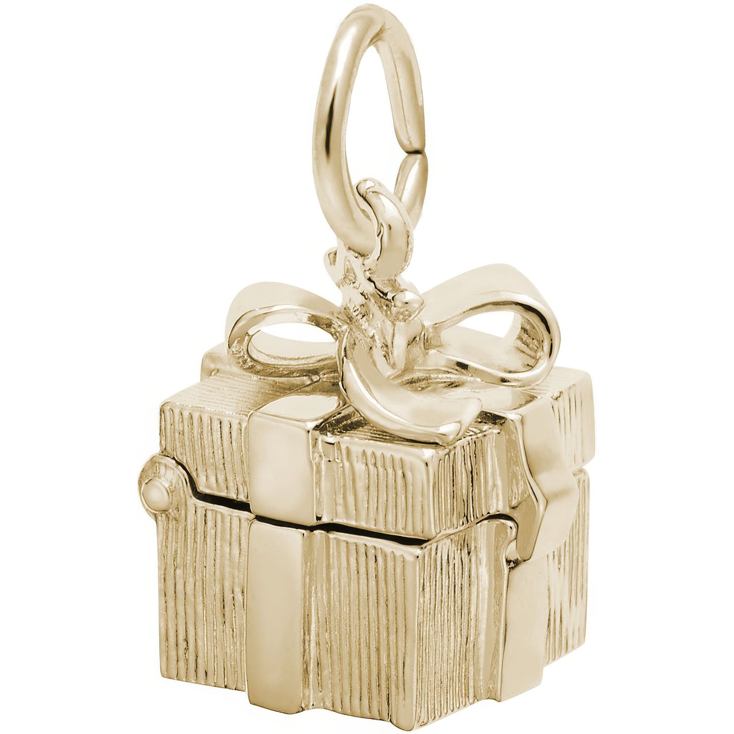 Opening Gift Box Charm - Metal - Sterling Silver