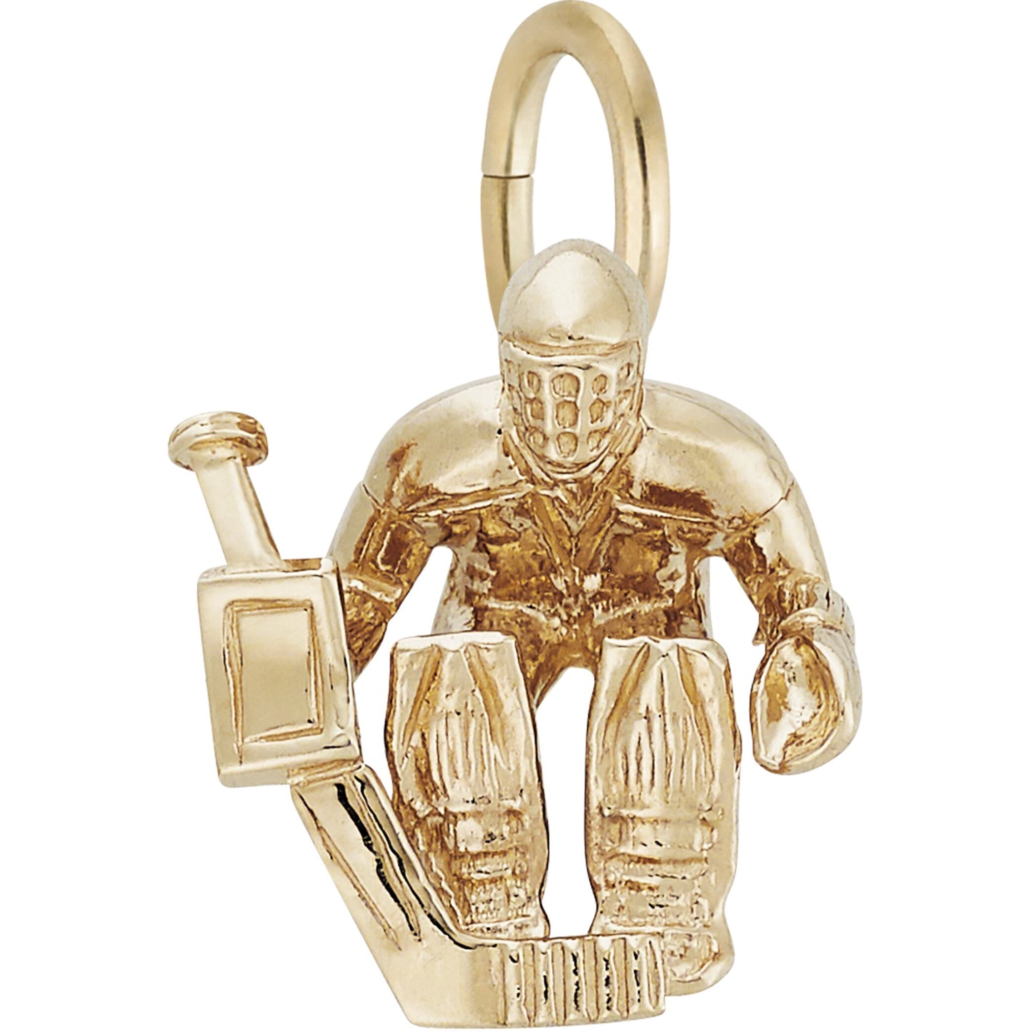 Hockey Goalie Charm - Metal - Sterling Silver