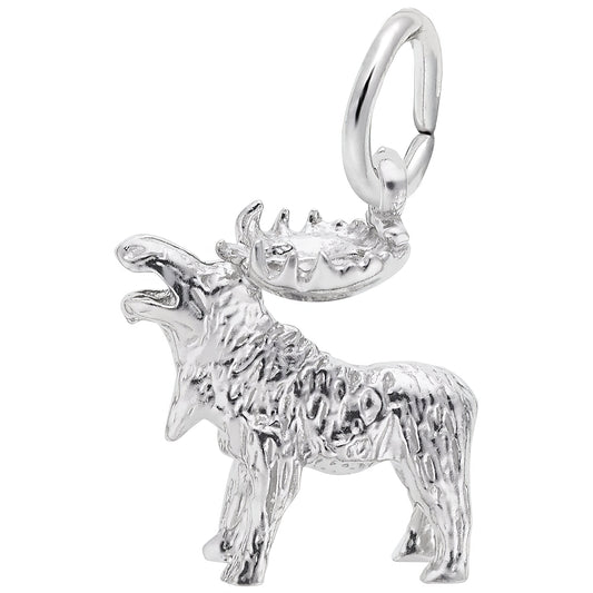 Charms Sterling Silver Moose Charm