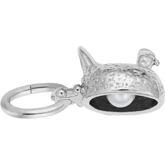 Sterling Silver Chicken Charm - 8mm x 6mm