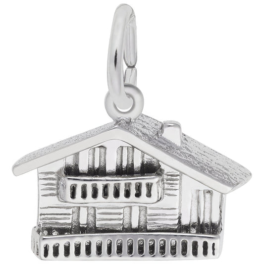 Swiss Chalet Charm - Metal - Sterling Silver