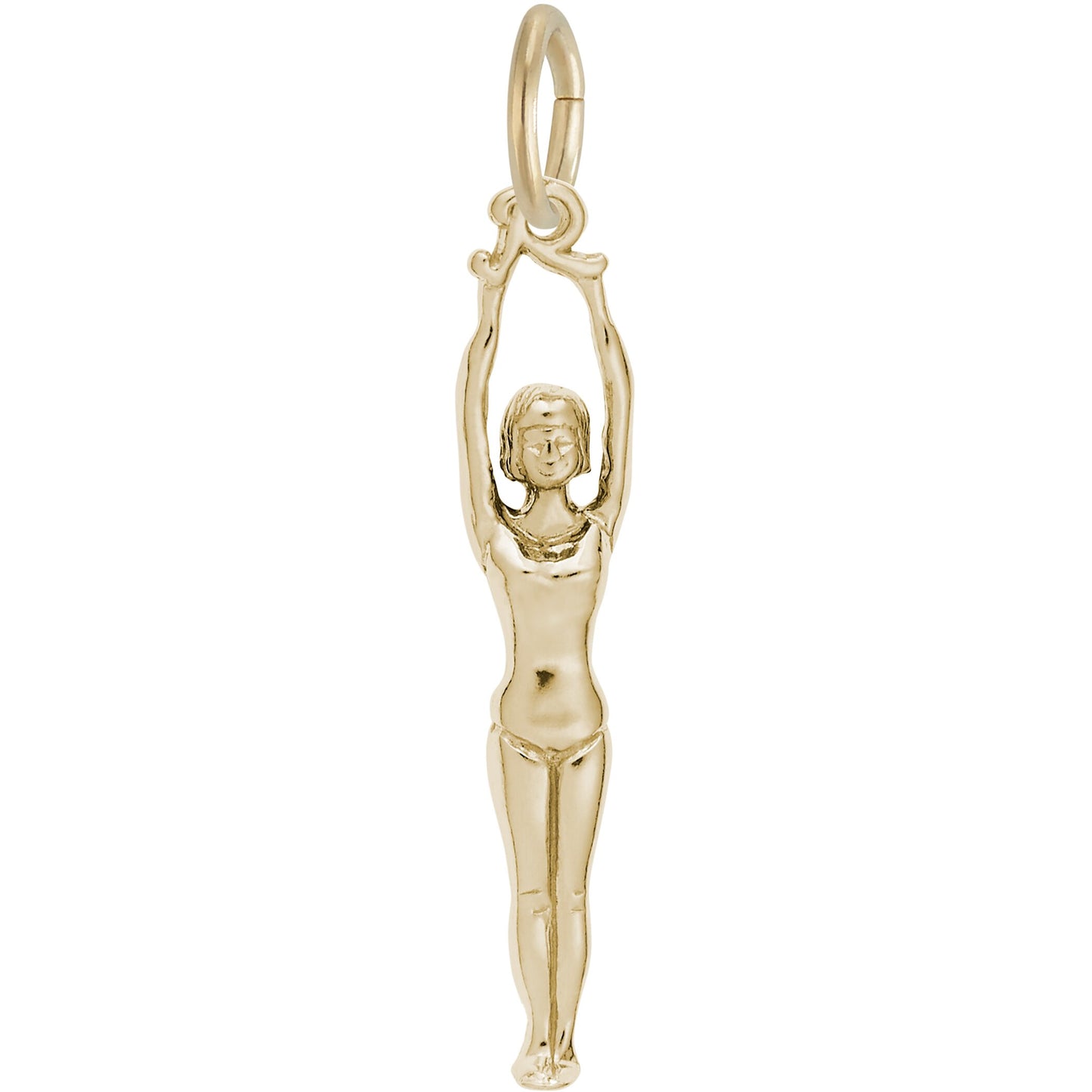 Posing Gymnast Charm - Metal - Sterling Silver