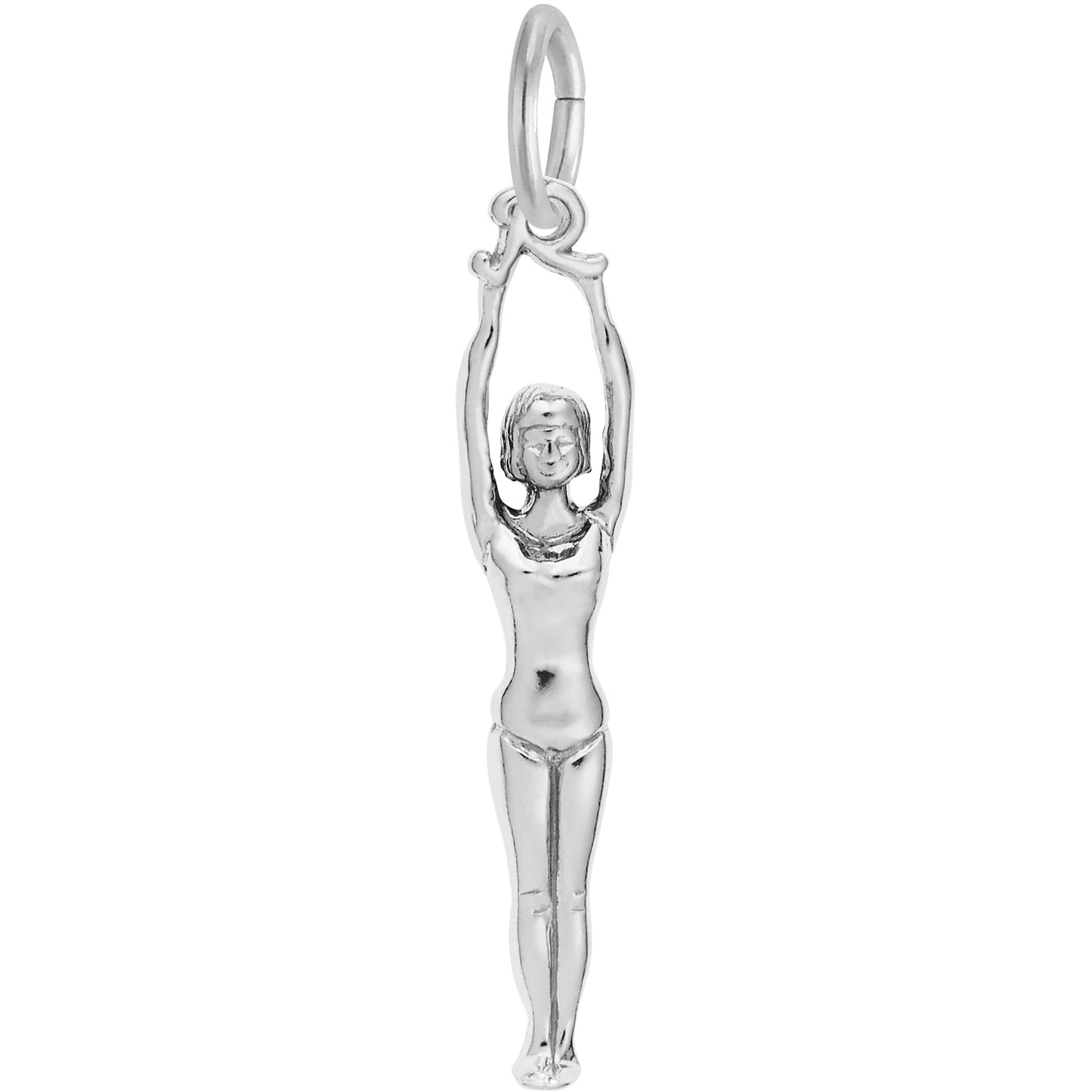 Posing Gymnast Charm - Metal - Sterling Silver