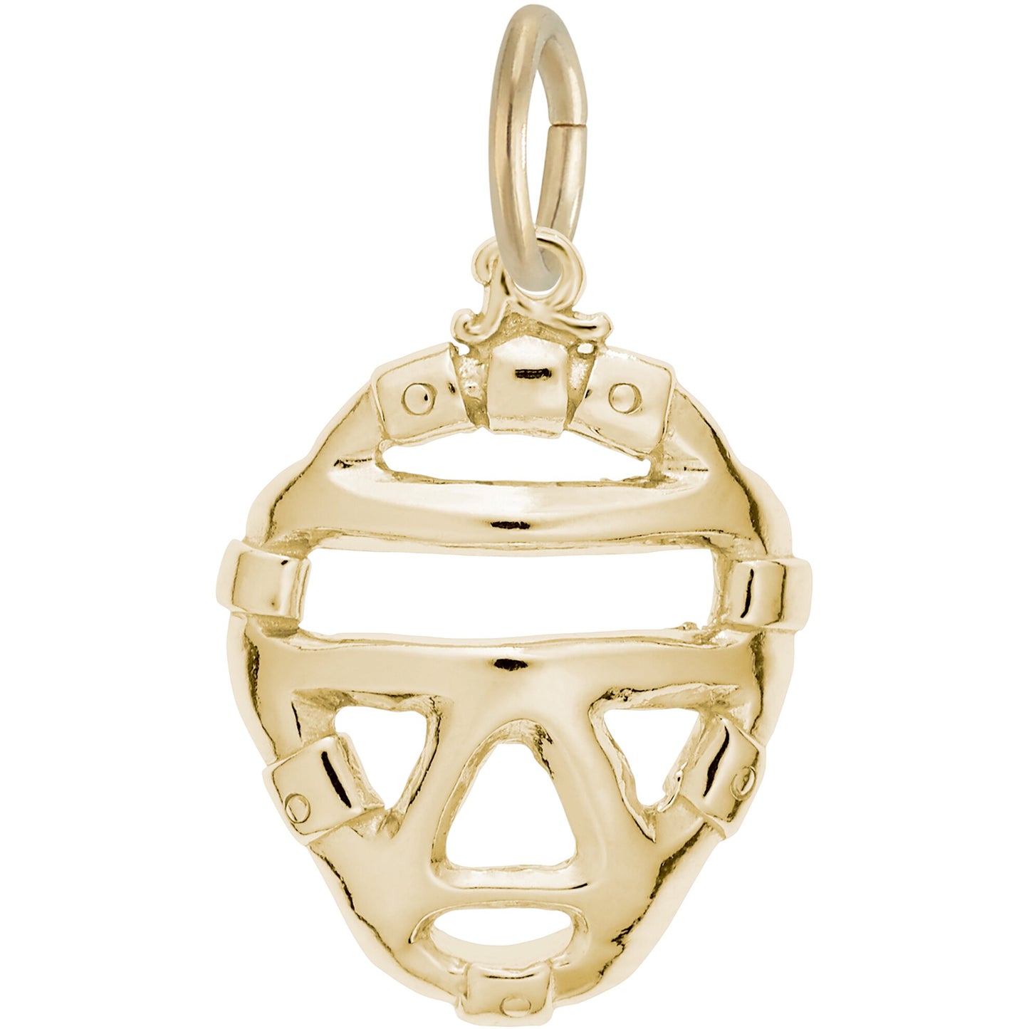Catchers Mask Charm - Metal - Sterling Silver