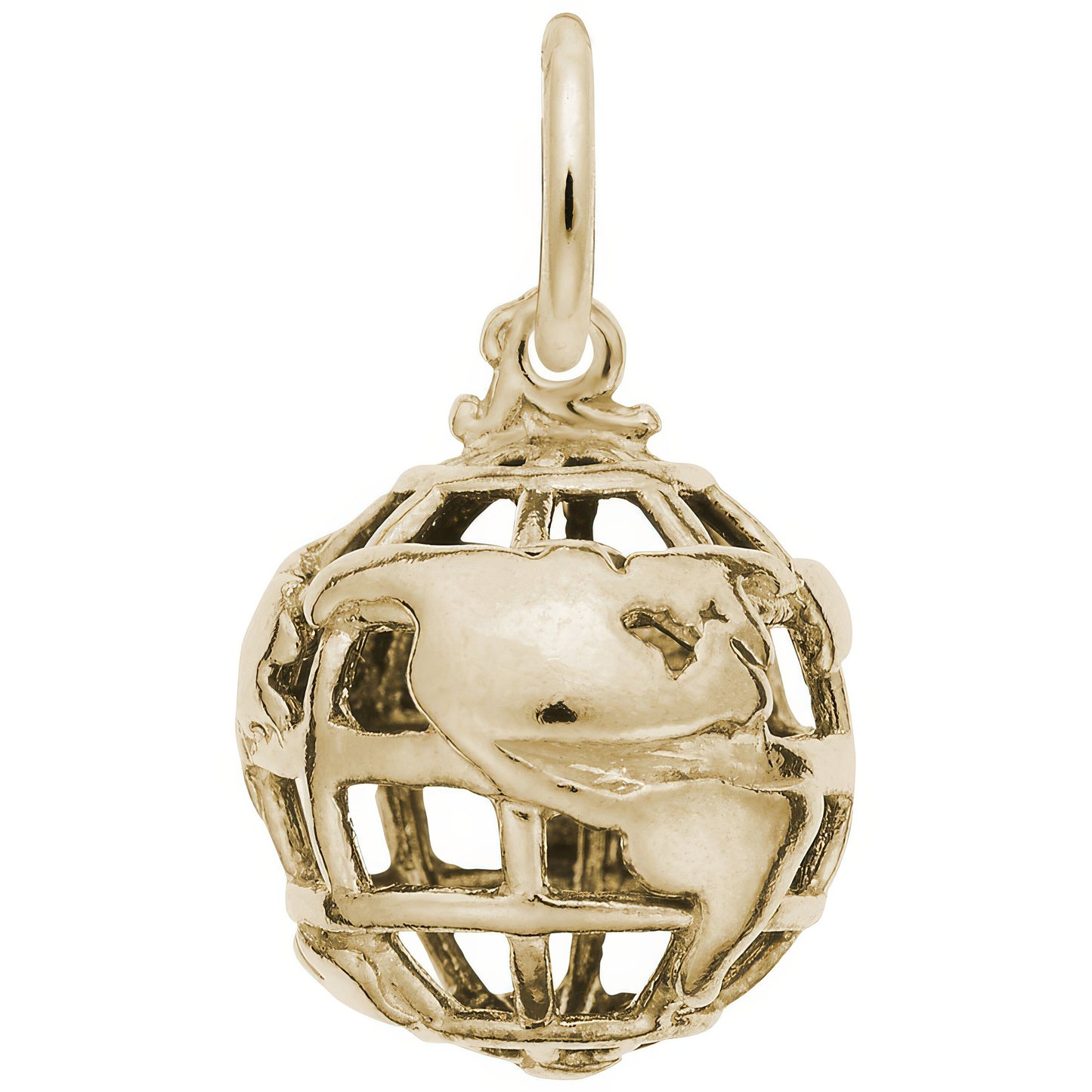 Sterling Silver Globe Charm