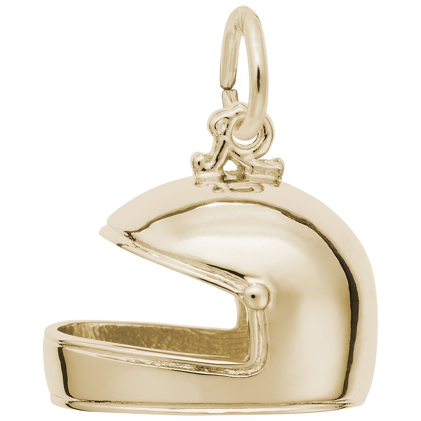 Racing Helmet Charm - Metal - Sterling Silver