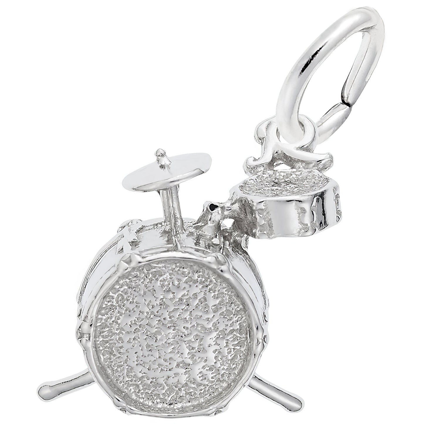 Drums Charm - Metal - Sterling Silver