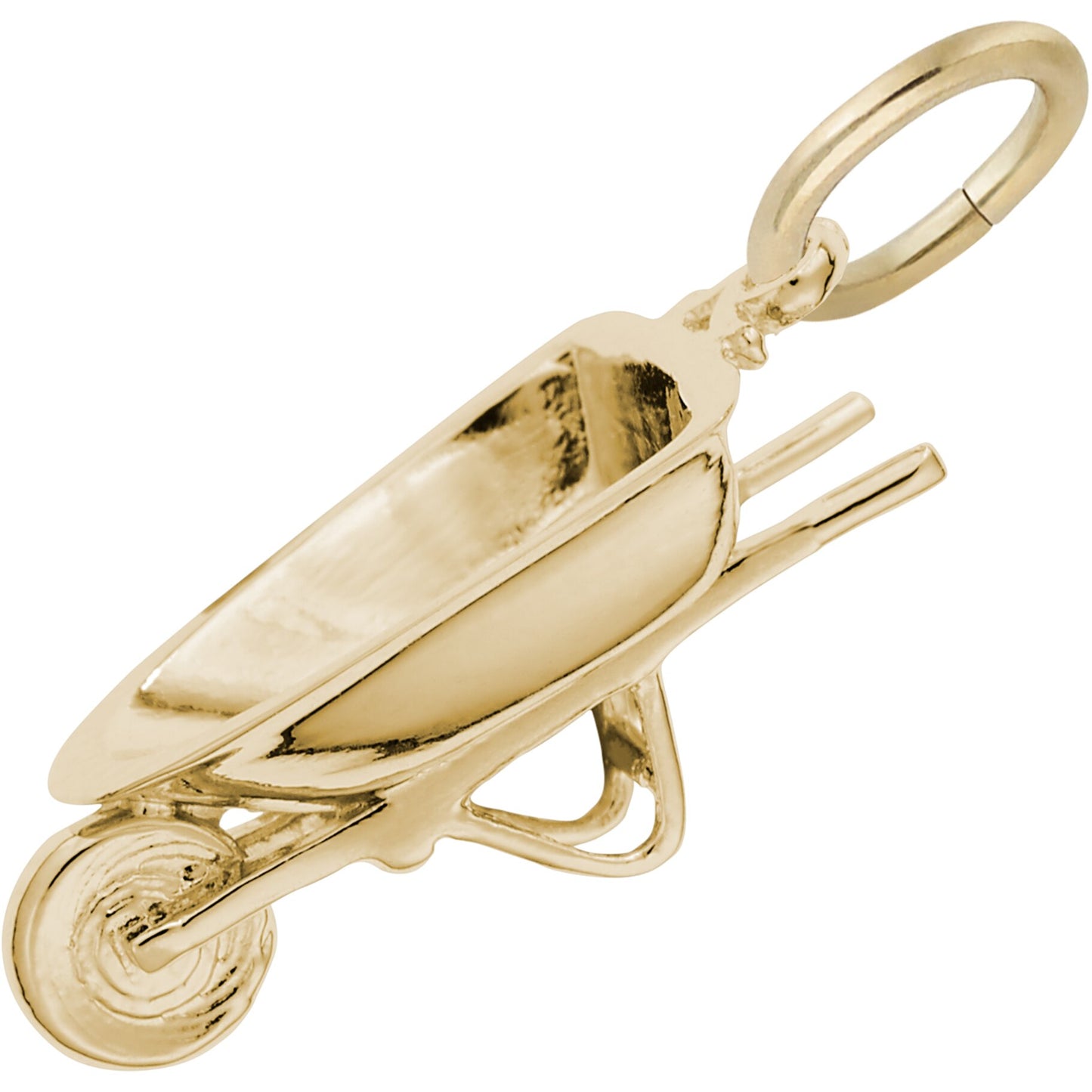 Wheel Barrow Charm - Metal - Sterling Silver
