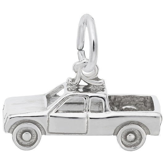 Pickup Truck Charm - Metal - Sterling Silver