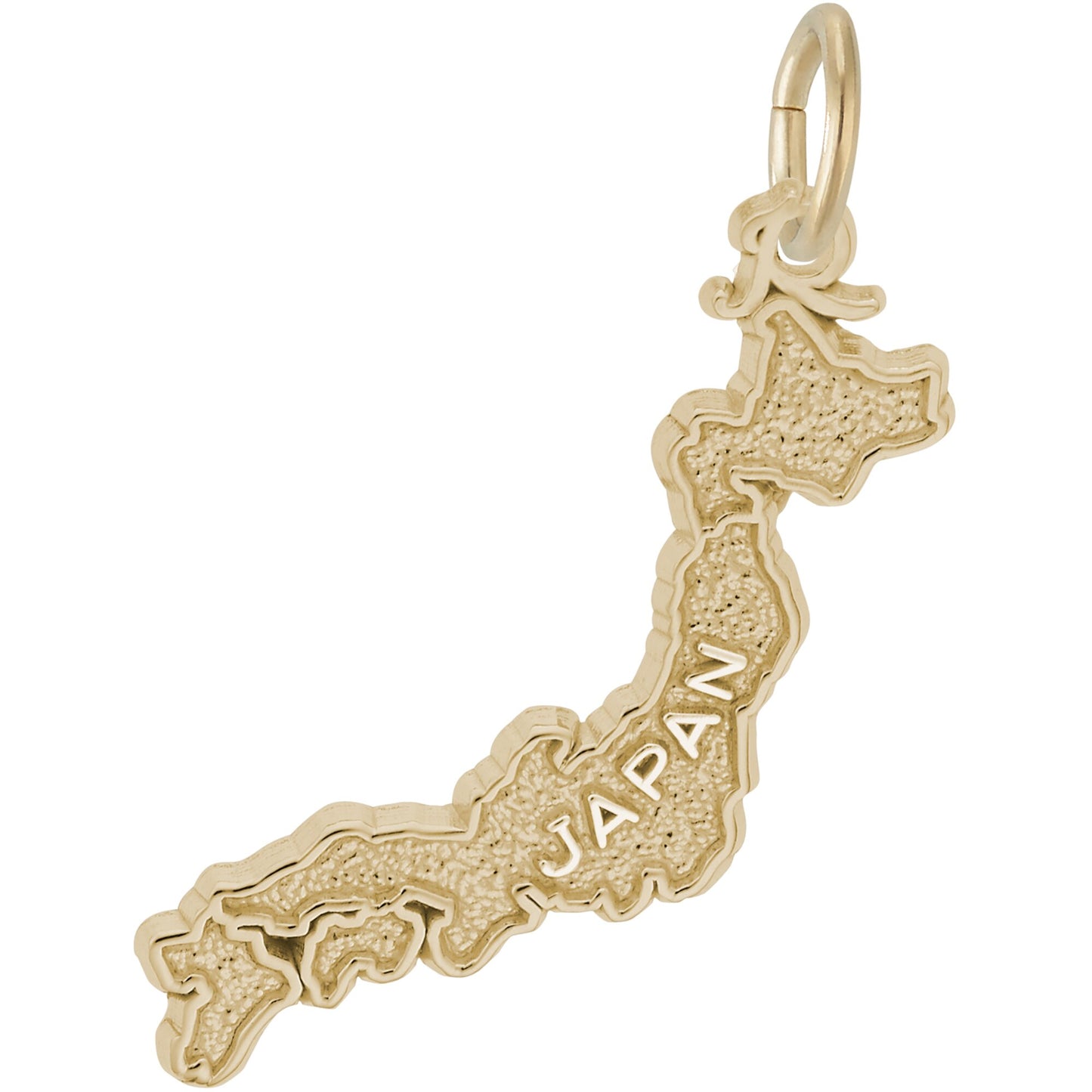 Map of Japan Charm - Metal - Sterling Silver