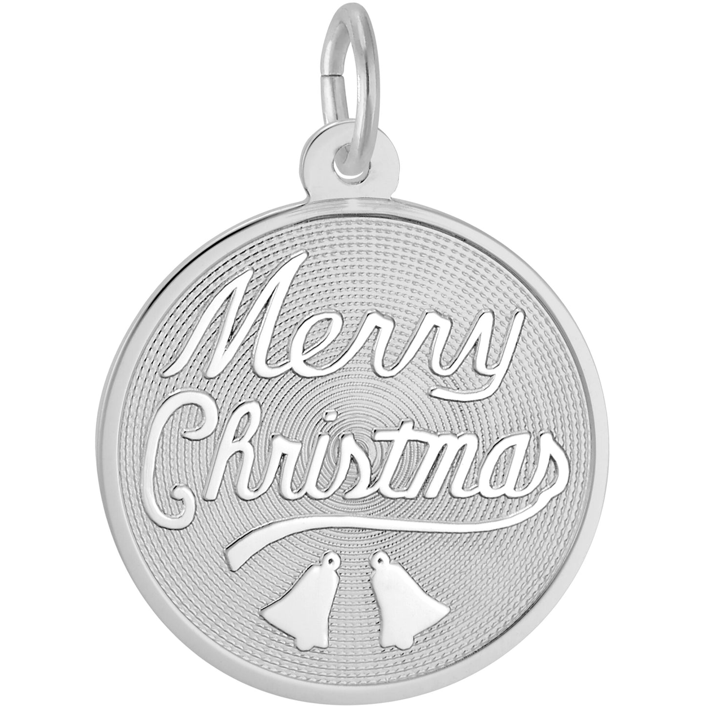 Merry Christmas Charm - Metal - Sterling Silver