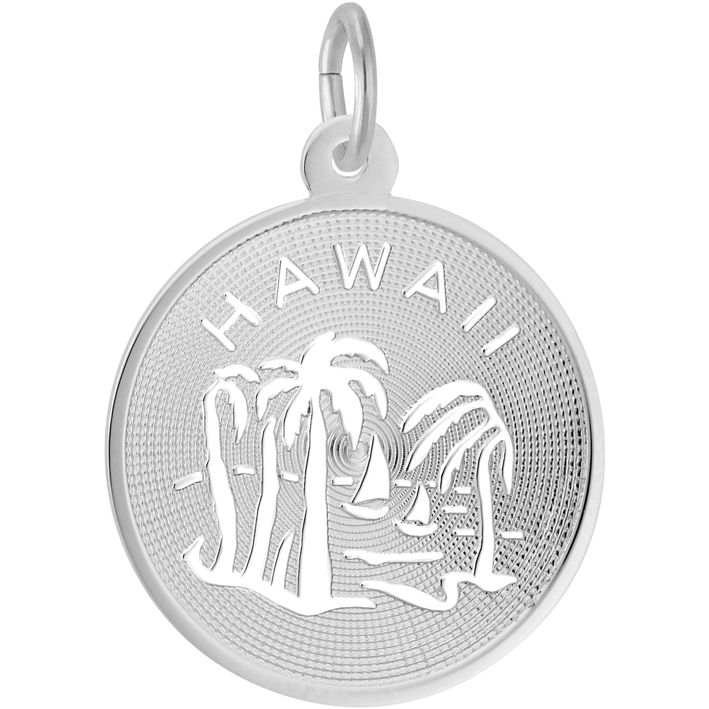 Classy Hawaii Palm Tree Charm - Metal - Sterling Silver