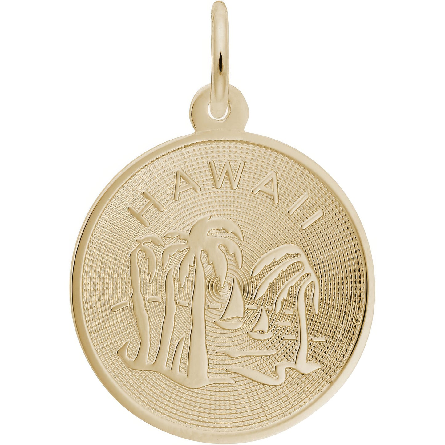 Classy Hawaii Palm Tree Charm - Metal - Sterling Silver