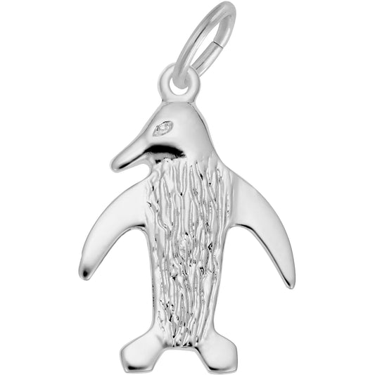 Adorable Penguin Charm - Metal - Sterling Silver