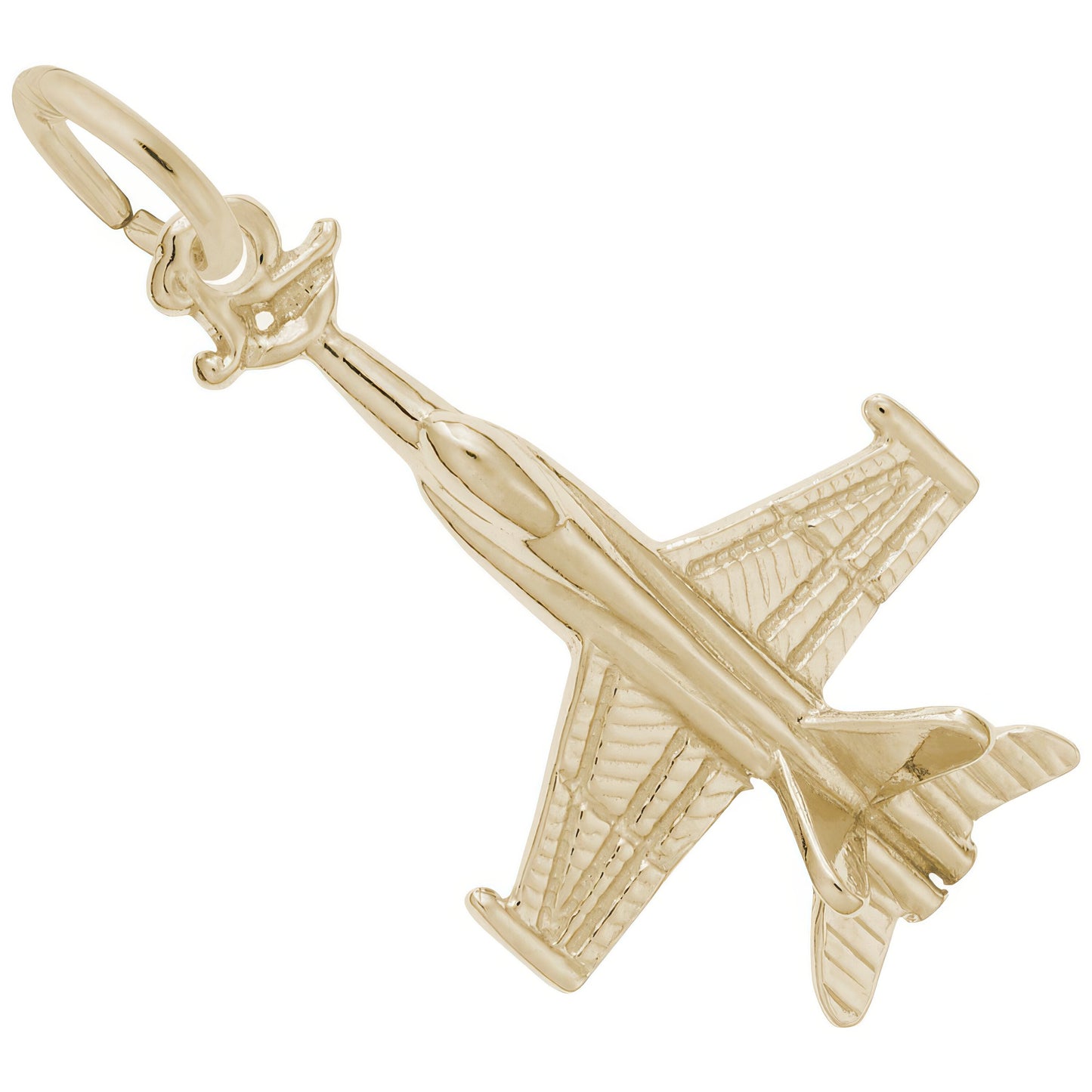 Fighter Jet Charm - Metal - Sterling Silver