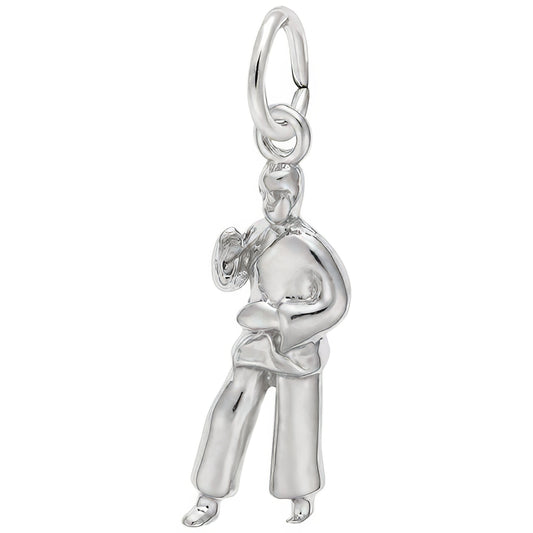 Martial Arts Charm - Metal - Sterling Silver