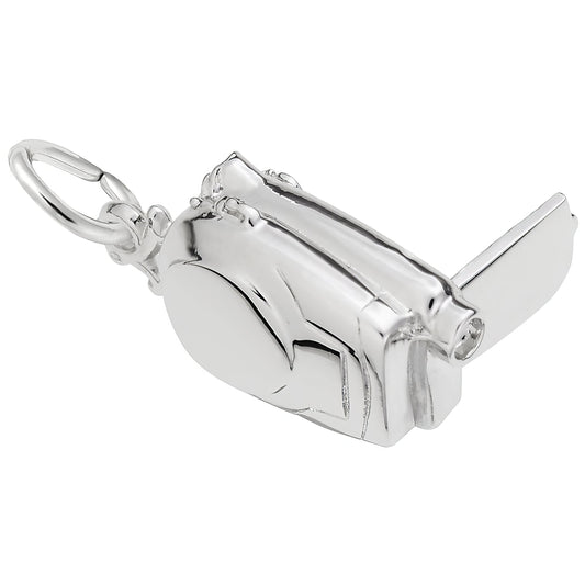 Camcorder Charm - Metal - Sterling Silver