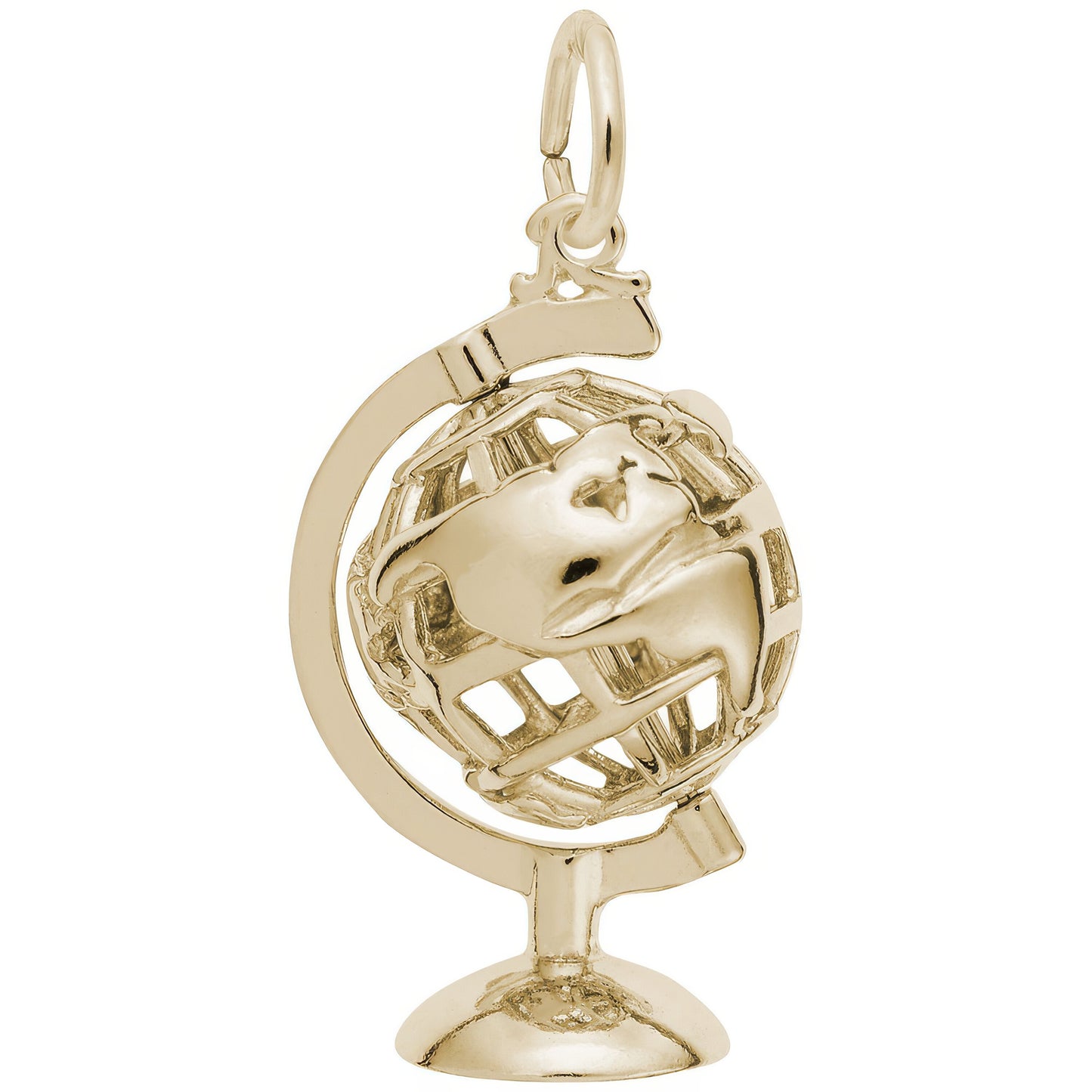 Sterling Silver Base Globe Charm
