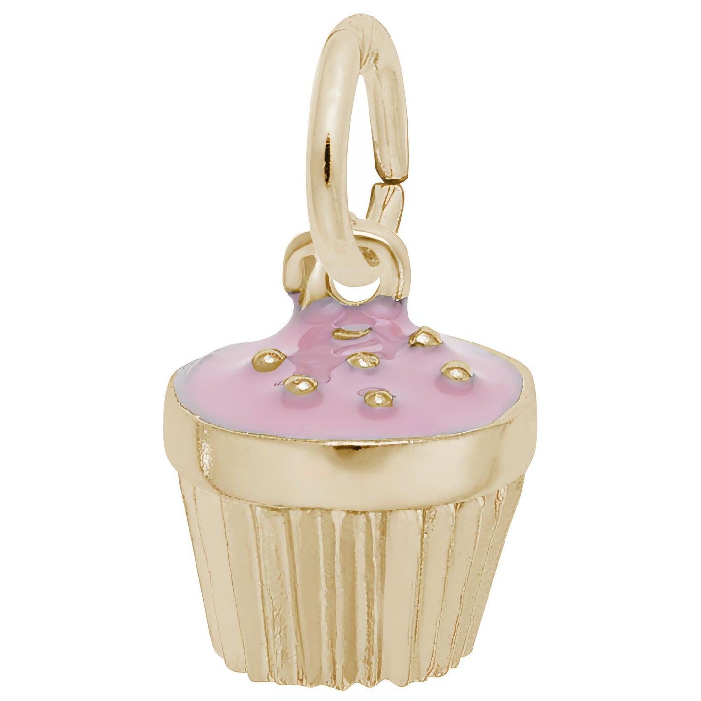 Sterling Silver Cupcake Pink Charm