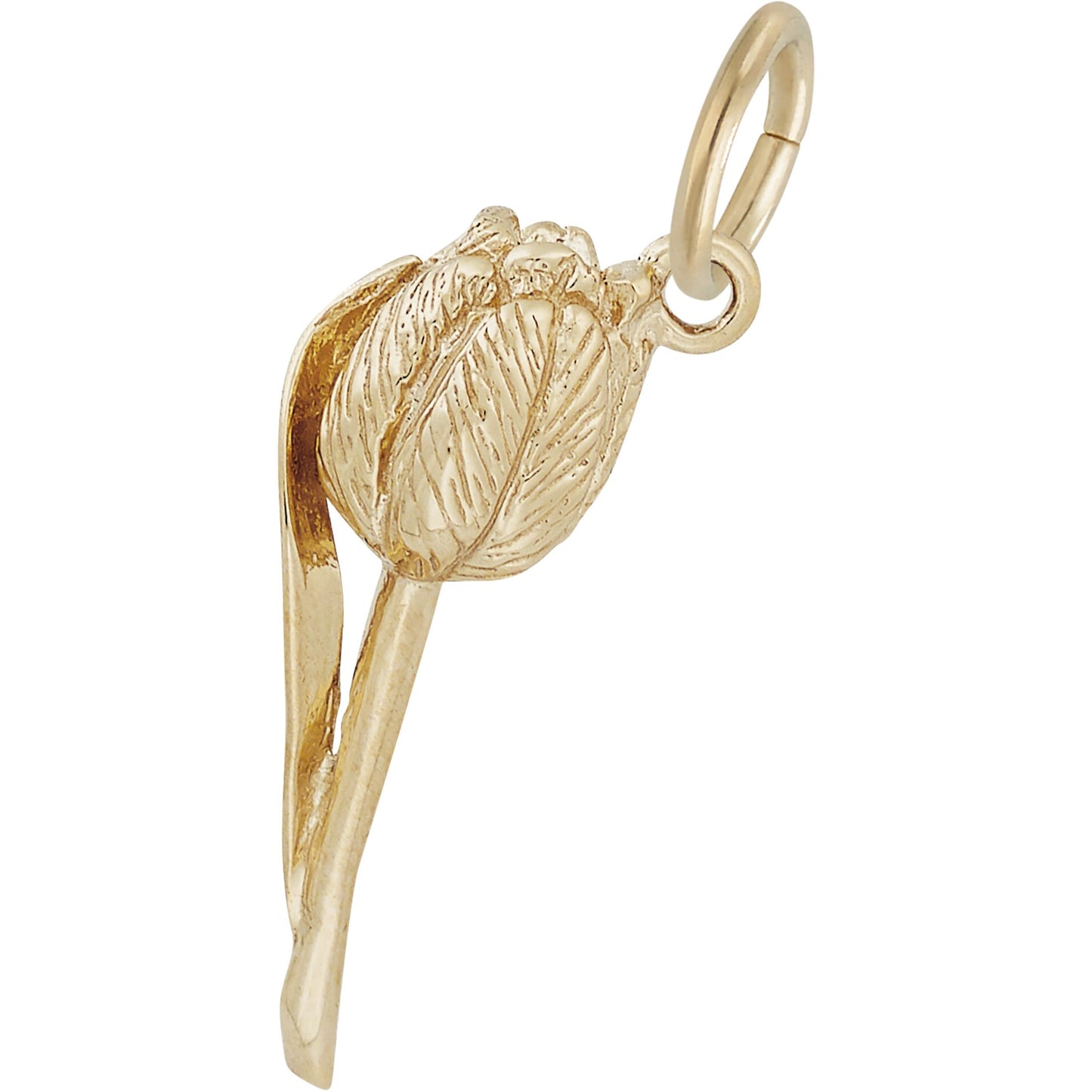 Tulip Flower Charm - Metal - Sterling Silver