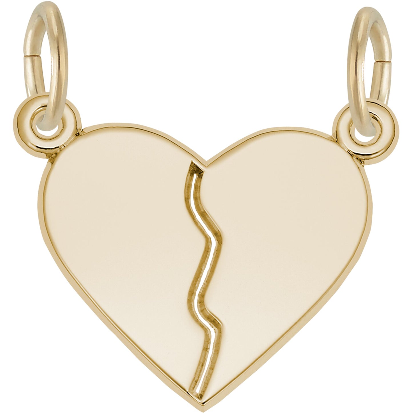 Break Apart Heart Charm - Metal - Sterling Silver