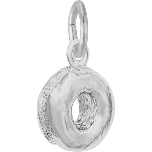 Sterling Silver Donut Charm - 10mm x 10mm